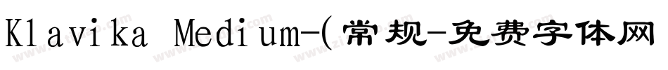 Klavika Medium-(常规字体转换